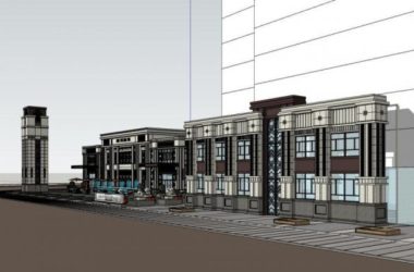 Sketchup商业模型|示范区，商业建筑，现代风格-BIM建筑网