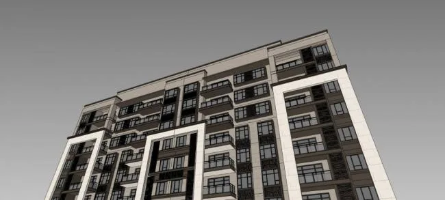 Sketchup住宅模型|高层住宅楼，中式风格，居住建筑