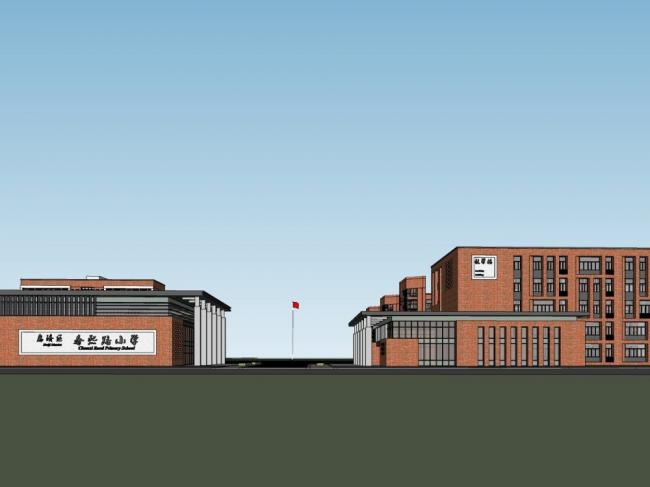 Sketchup学校模型|多层教学楼，学校，教育建筑，现代风格