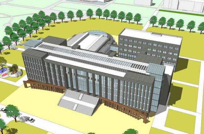 Sketchup办公模型|行政办公楼，多层政府办公楼，现代风格