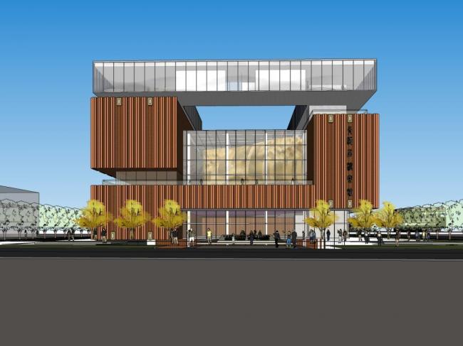 Sketchup办公模型|高层办公楼，现代风格