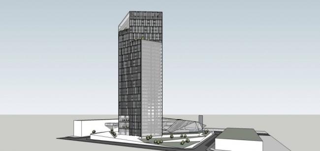 Sketchup办公模型|高层办公楼，酒店，现代风格