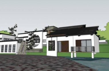 Sketchup商业模型|多层会所，商业建筑，中式风格-BIM建筑网