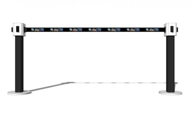 Sketchup素材模型|绳索，栏杆