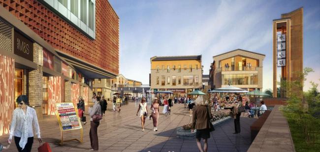 Sketchup商业模型|多层商业街，新中式风格