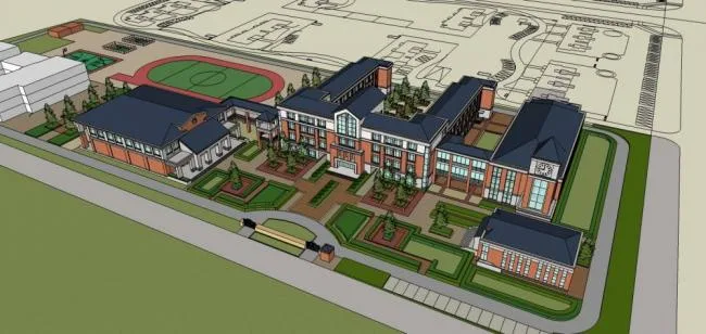 Sketchup学校模型|多层学校，小学，欧式，校园，古典风格，教育建筑