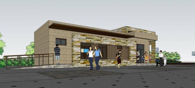 Sketchup小品模型|公共厕所，单层，现代风格