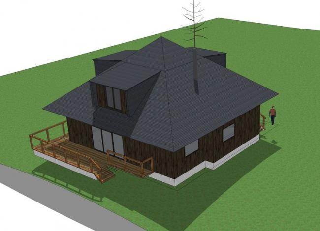 Sketchup小品模型|木屋