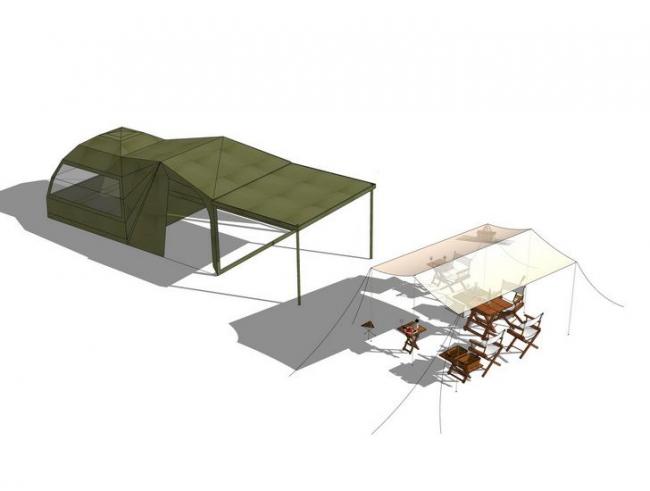 Sketchup素材模型|野营帐篷