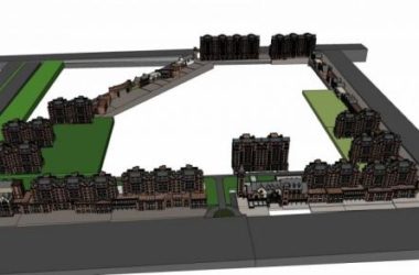 Sketchup住宅模型|多层住宅小区，居住建筑，商场，商业裙房，英式，坡屋顶，小高层，古典风格-BIM建筑网