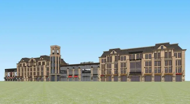 Sketchup商业模型|多层沿街商业，古典风格，法式