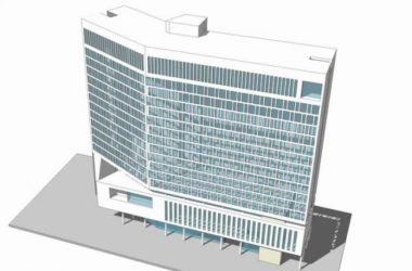 Sketchup医院模型|高层医疗建筑，现代风格，医院-BIM建筑网