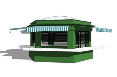 Sketchup小品模型|贩卖亭，售卖亭，小卖部，现代风格-BIM建筑网