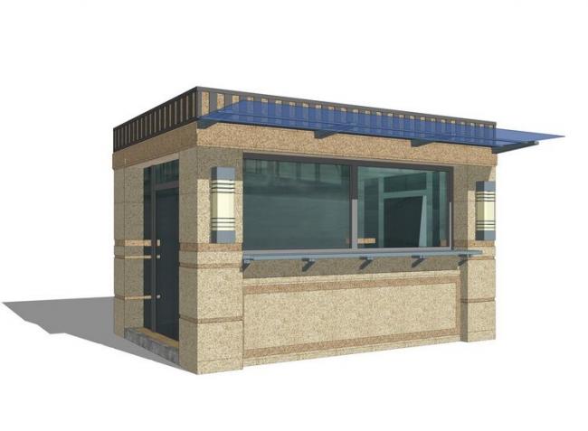 Sketchup小品模型|贩卖亭，售卖亭，小卖部，现代风格