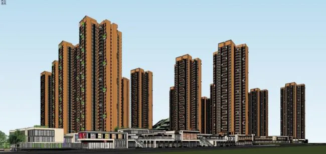 Sketchup商业模型|售楼处，现代风格，商业建筑