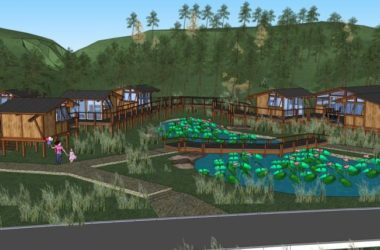 Sketchup景观模型|吊脚楼，中式风格，庭院花园-BIM建筑网