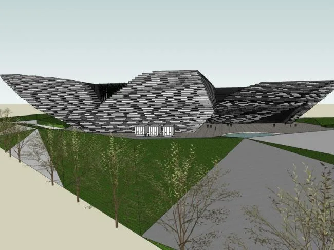 Sketchup文化模型|多层博物馆，文化建筑，现代风格