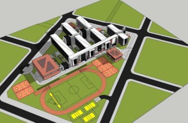 Sketchup学校模型|多层学校，教育建筑，教学楼，校园，现代风格-BIM建筑网