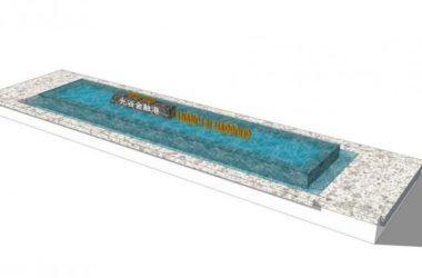 Sketchup素材模型|入口水景，水池，现代风格-BIM建筑网