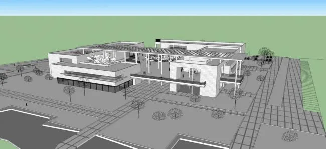 Sketchup文化模型|多层展馆，图书馆，博物馆，现代风格，文化建筑