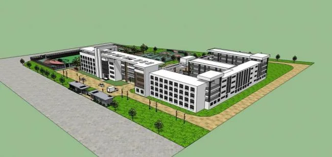 Sketchup学校模型|多层学校，现代风格，教学楼，教育建筑，文教卫生