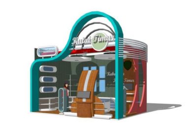 Sketchup素材模型|贩卖亭，售卖亭，小卖部-BIM建筑网