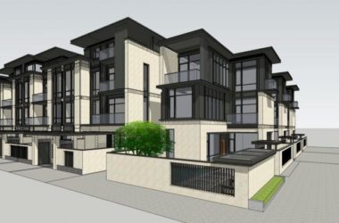 Sketchup住宅模型|多层住宅，现代风格，居住建筑，联排别墅-BIM建筑网