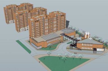 Sketchup住宅模型|多层住宅，集中商业，现代风格，红砖，居住建筑-BIM建筑网