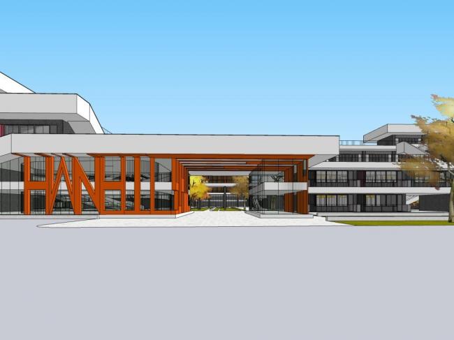 Sketchup学校模型|多层学校，教学楼，校园，现代风格，教育建筑