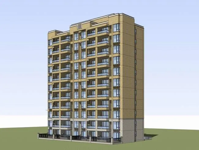 Sketchup住宅模型|中高层住宅，现代风格，居住建筑