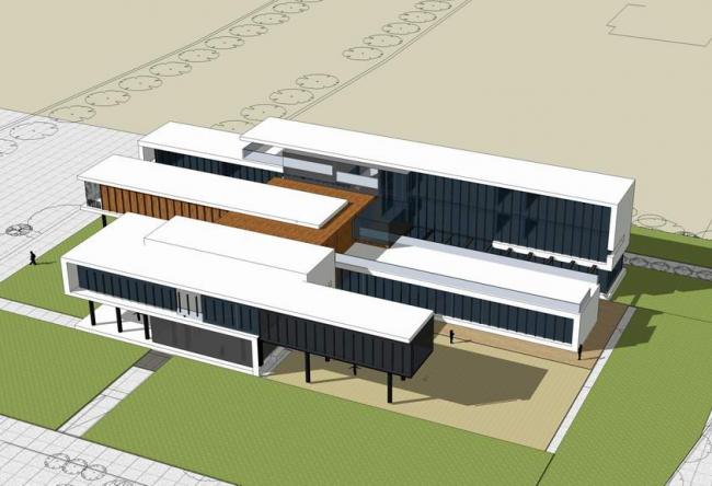 Sketchup学校模型|多层学校，幼儿园，教学楼，教育建筑，现代风格