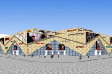 Sketchup商业模型|集中商业街，多层商业综合体，现代风格-BIM建筑网