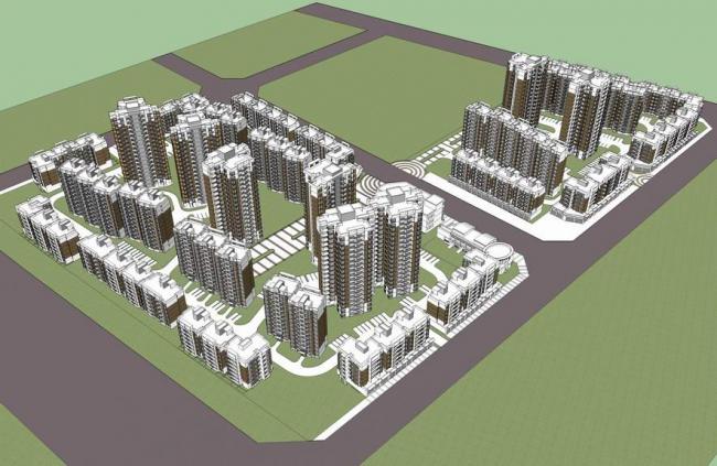 Sketchup住宅模型|高层住宅，小区，居住建筑，现代风格