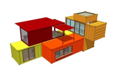 Sketchup素材模型|集装箱建筑-BIM建筑网