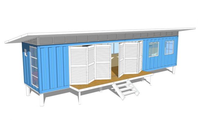 Sketchup素材模型|集装箱建筑