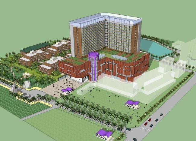 Sketchup学校模型|多层高层混合，学校办公楼，广州华南师范大学，教学楼，校园，教育建筑，现代风格