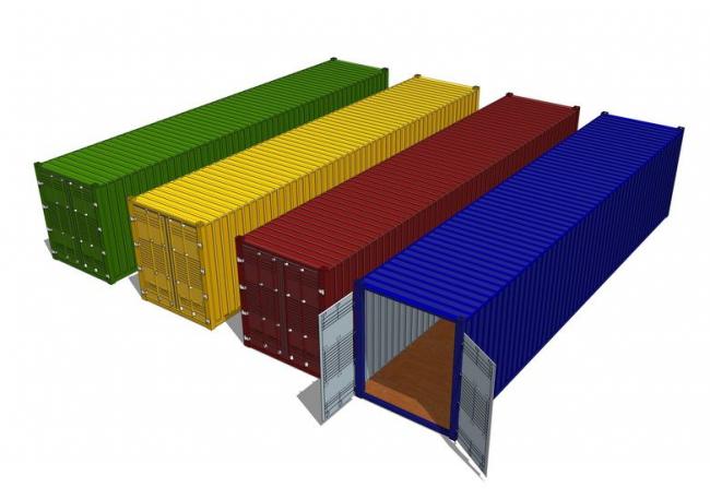 Sketchup素材模型|集装箱建筑