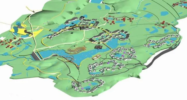 Sketchup住宅模型|民居，度假村，村落，中式风格