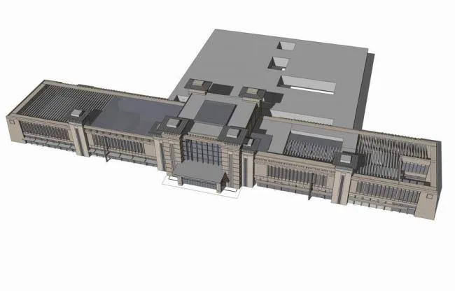 Sketchup车站路桥|火车站立面改造，车站，交通建筑