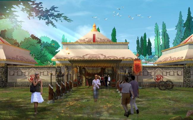 Sketchup古建筑模型|景观建筑，古典风格