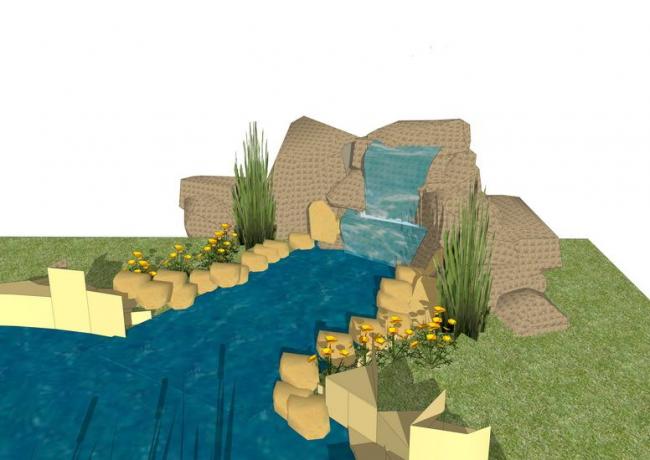 Sketchup景观模型|假山，景观，雕塑，跌水，石头，素材组件，现代风格