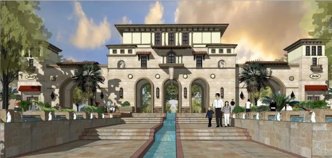 Sketchup景观模型|社区入口，古典风格，地中海，景观