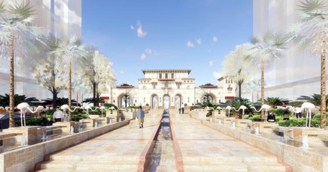 Sketchup景观模型|社区入口，古典风格，地中海，景观