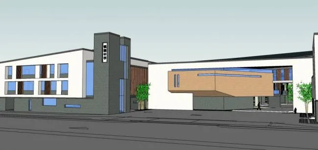 Sketchup学校模型|多层学校，教学楼，教育建筑，新中式风格