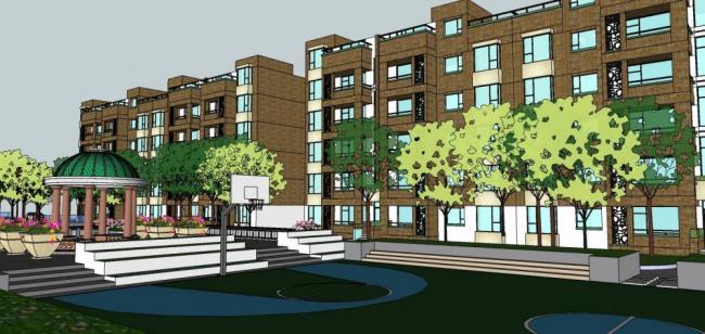 Sketchup住宅模型|高层住宅小区，景观，欧式，居住建筑