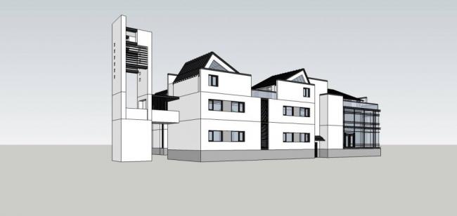 Sketchup商业模型|多层会所，商业建筑，新中式风格