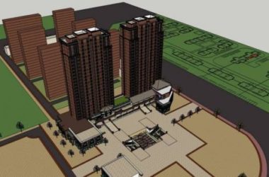 Sketchup住宅模型|高层住宅，商业裙房，新古典风格，居住建筑-BIM建筑网