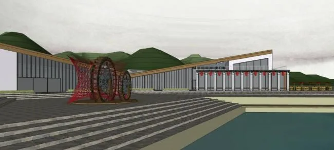Sketchup文化模型|水上活动中心，景观，城市小品，单层，现代风格，文化建筑