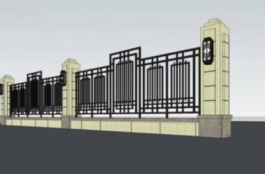 Sketchup素材模型|建筑构件，围墙，护栏 #，新古典风格-BIM建筑网