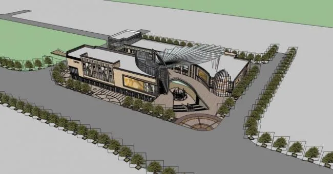 Sketchup商业模型|大型商场，现代风格，多层，商业建筑